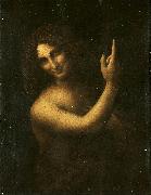 Leonardo  Da Vinci John the Baptist France oil painting artist